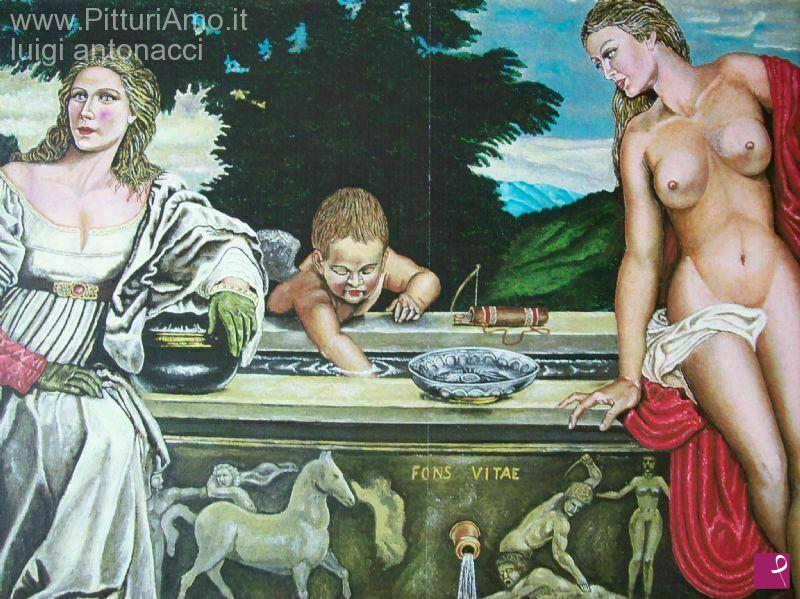 quadri in vendita online - l'amore sacro e l'amor profano