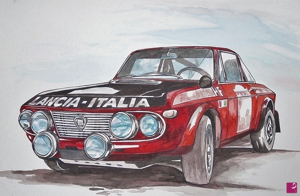 quadri in vendita online - LANCIA FULVIA COUPE HF 