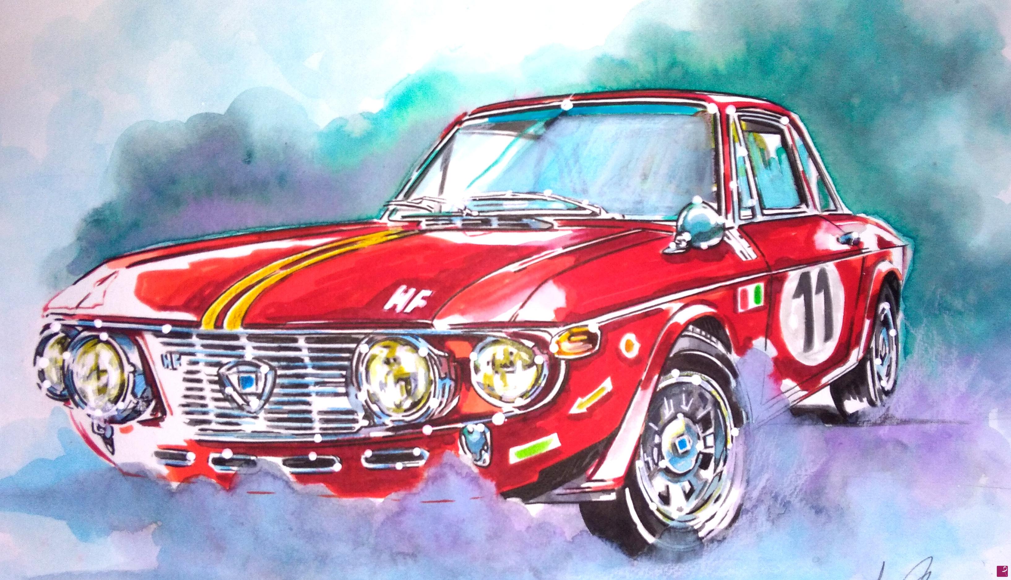 quadri in vendita online - LANCIA FULVIA coupe' HF