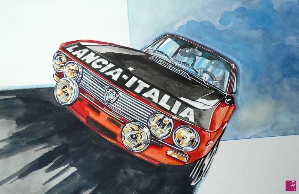 quadri in vendita online - LANCIA FULVIA COUPE' RALLY  1975