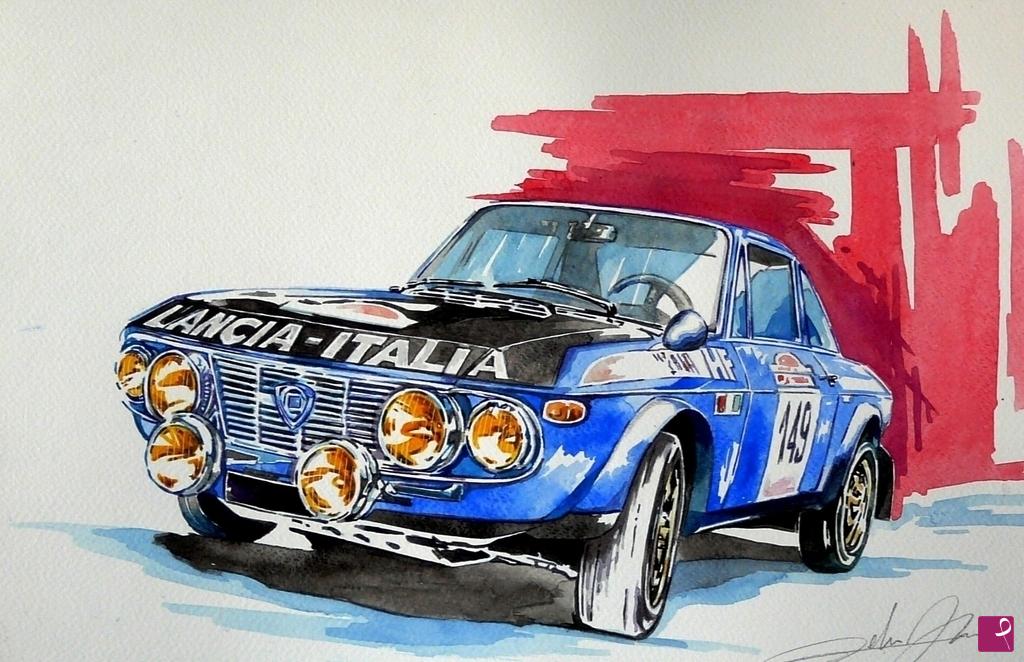 quadri in vendita online - LANCIA FULVIA COUPE' RALLY  1976