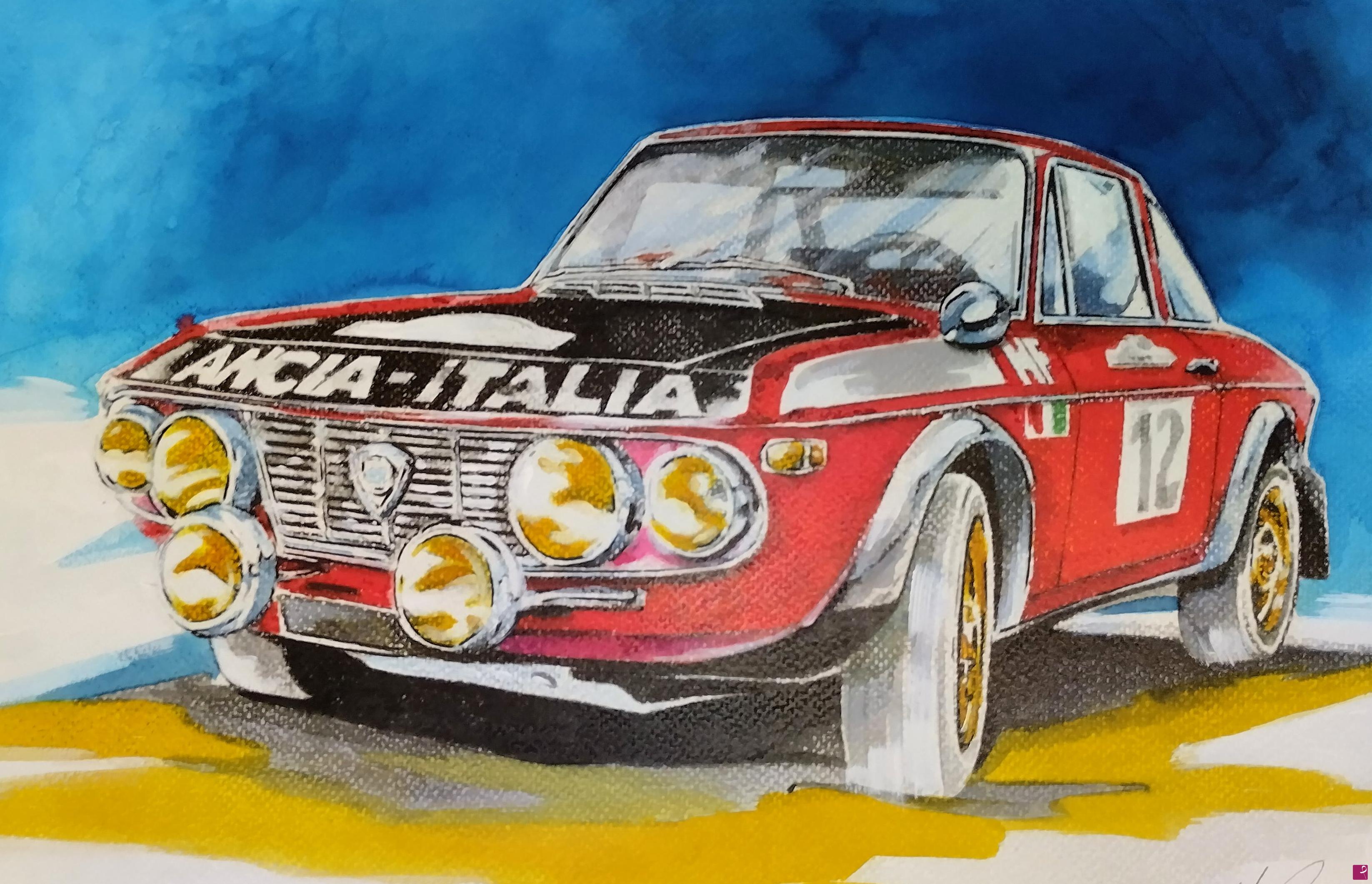 quadri in vendita online - LANCIA FULVIA coupe' rally 