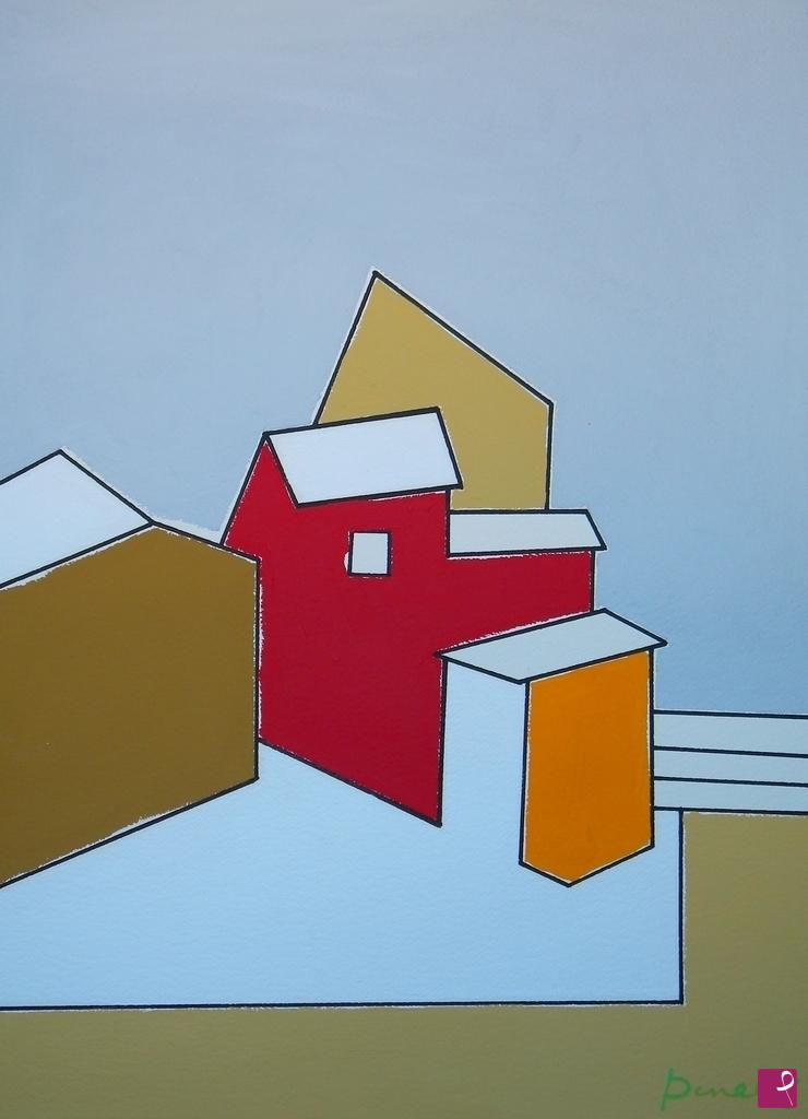 quadri in vendita online - Landscape with snow