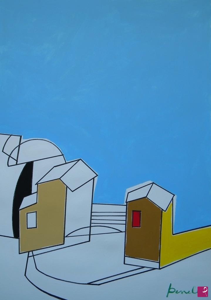 quadri in vendita online - Landscape with snow