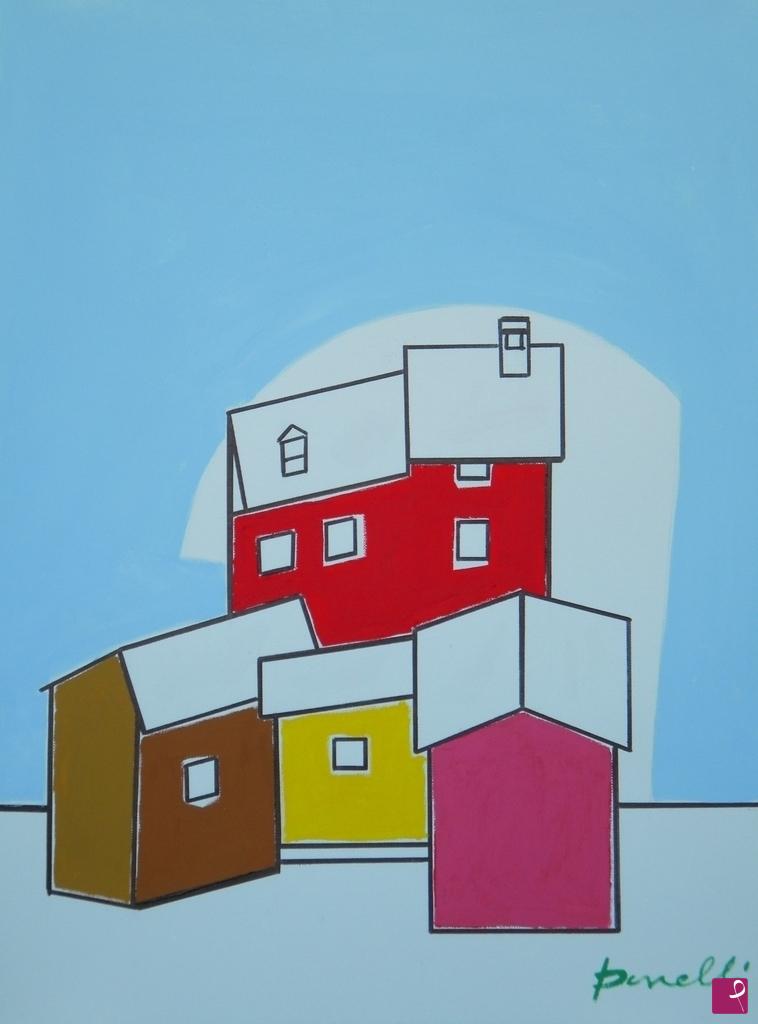 quadri in vendita online - Landscape with snow
