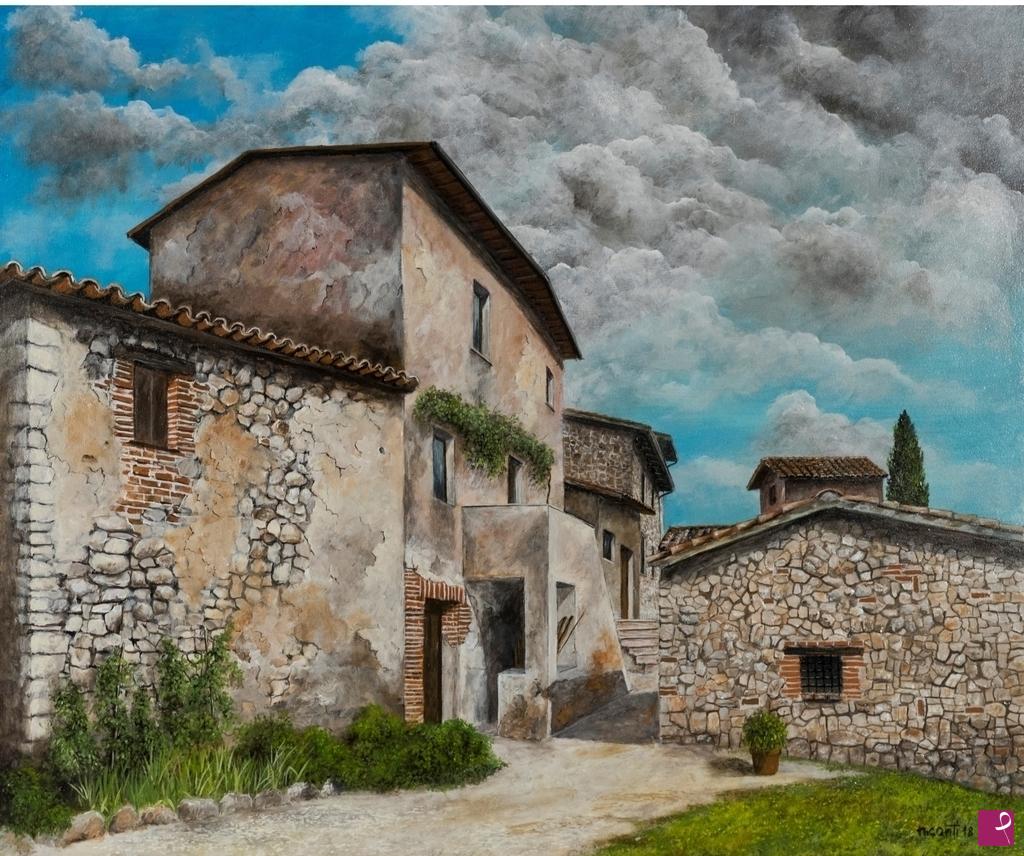 quadri in vendita online - L'antico borgo di Capertame