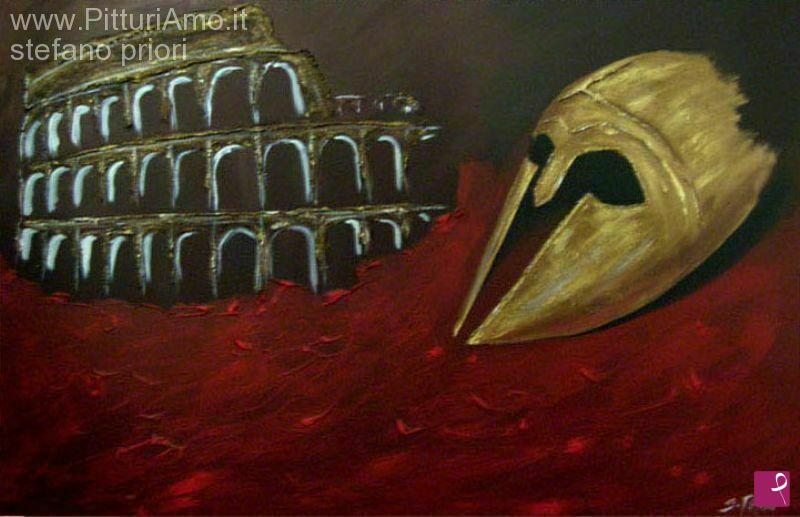 quadri in vendita online - L'antico sangue di fiume Romano.