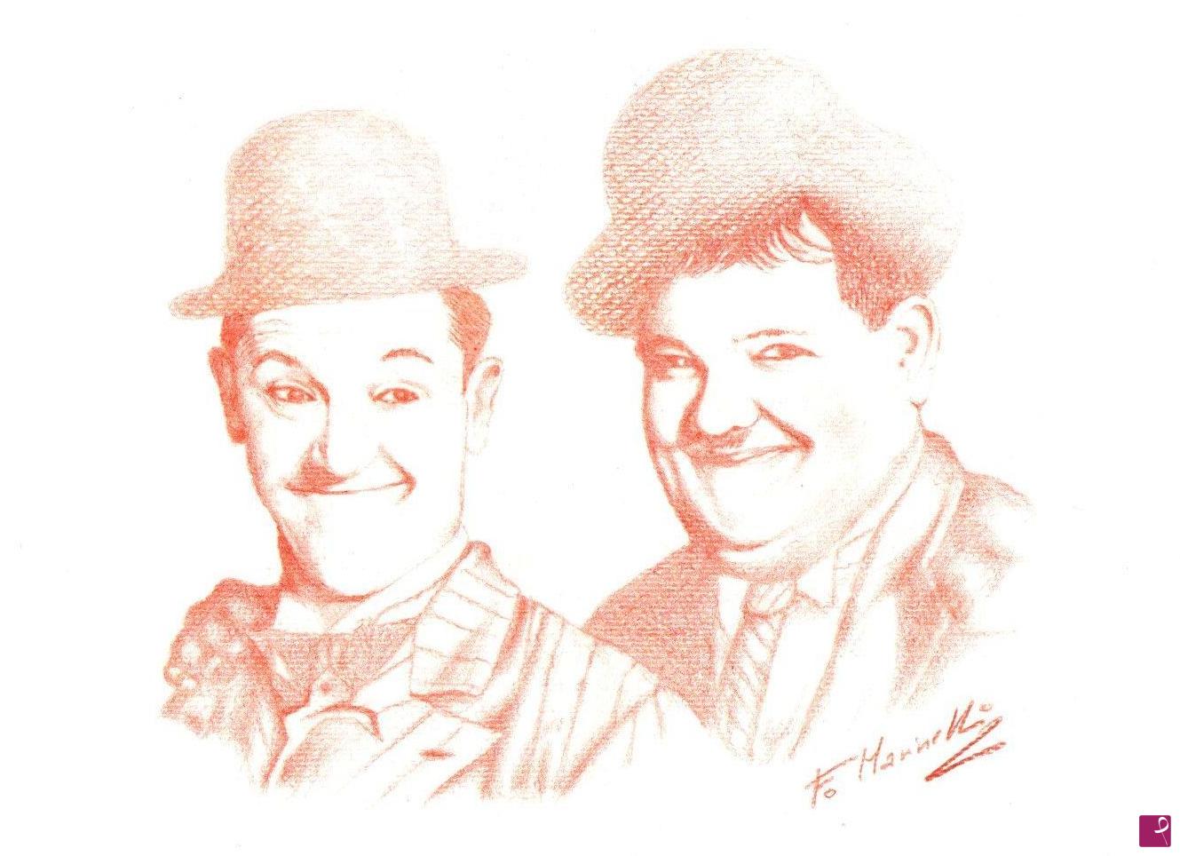 quadri in vendita online - Laurel & Hardy