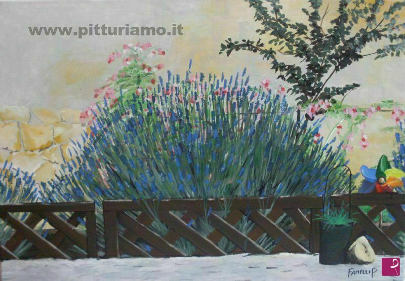 quadri in vendita online - Lavanda con girandola