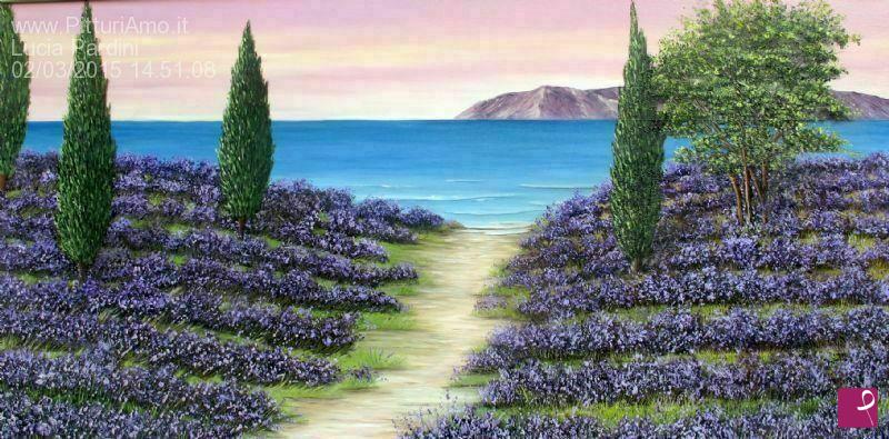 quadri in vendita online - lavanda sul mare