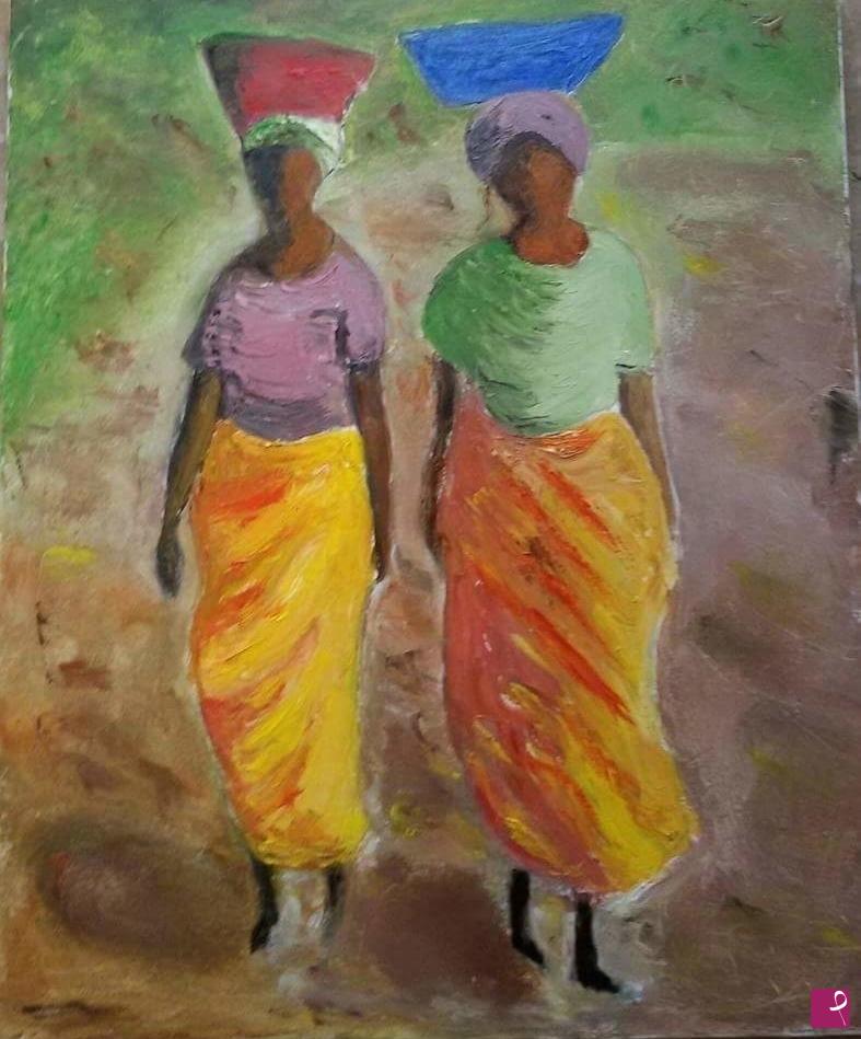 quadri in vendita online - Lavoratrici africane