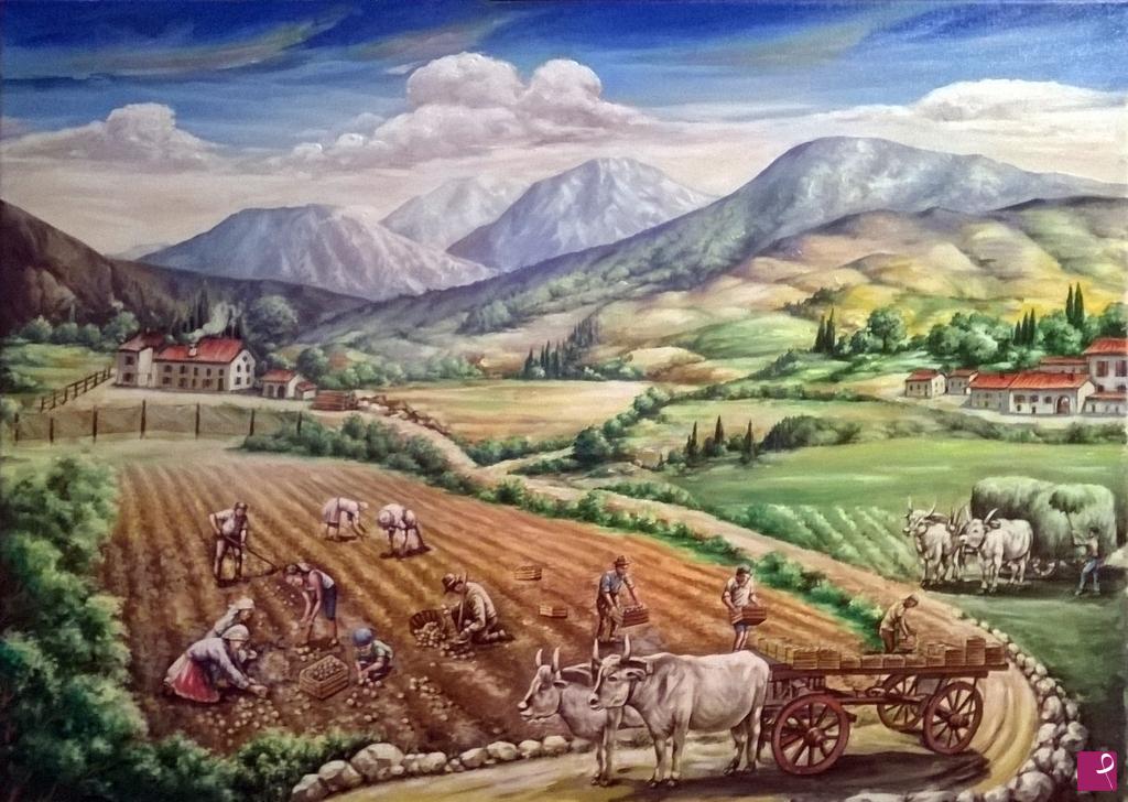 quadri in vendita online - Lavori nella Fattoria   