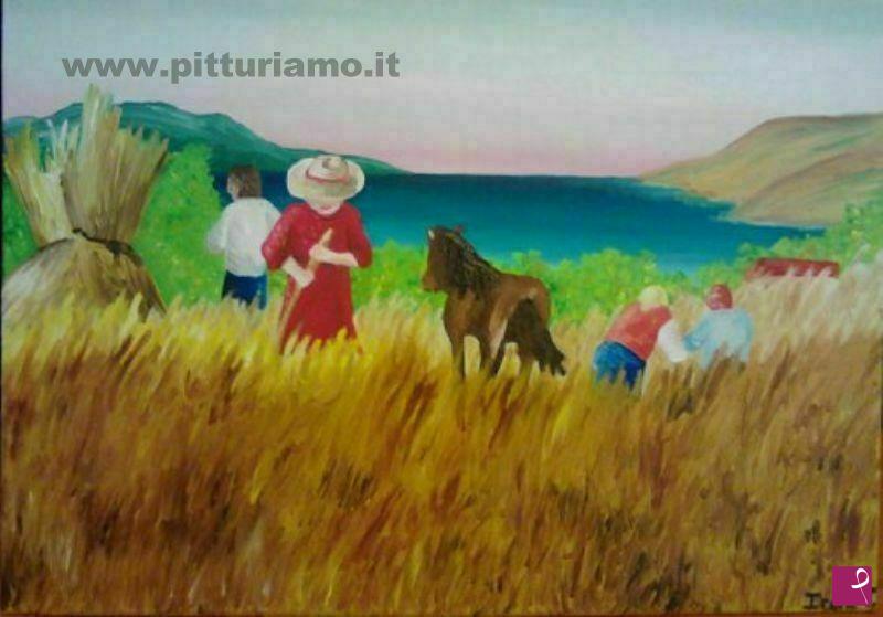 quadri in vendita online - Lavoro all'alba