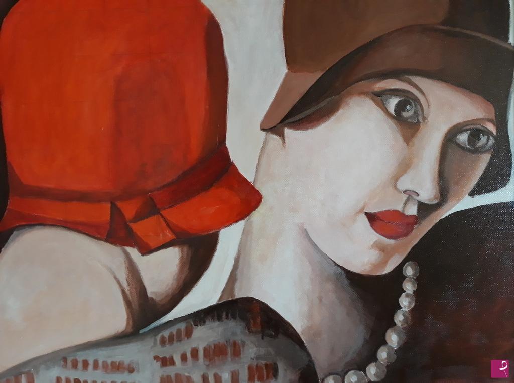 quadri in vendita online - Le amiche (particolare)
