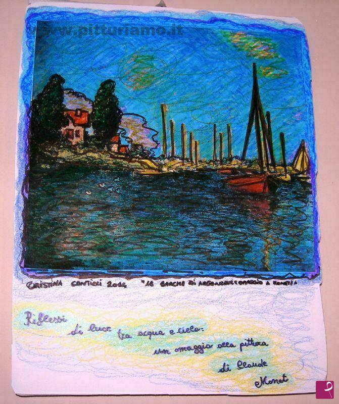 quadri in vendita online - Le barche di Argenteuil (omaggio a Monet)