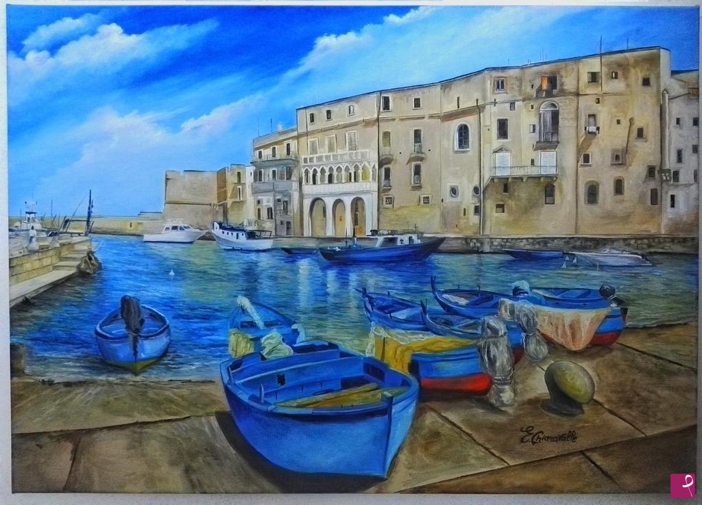 quadri in vendita online - Le barche di Monopoli