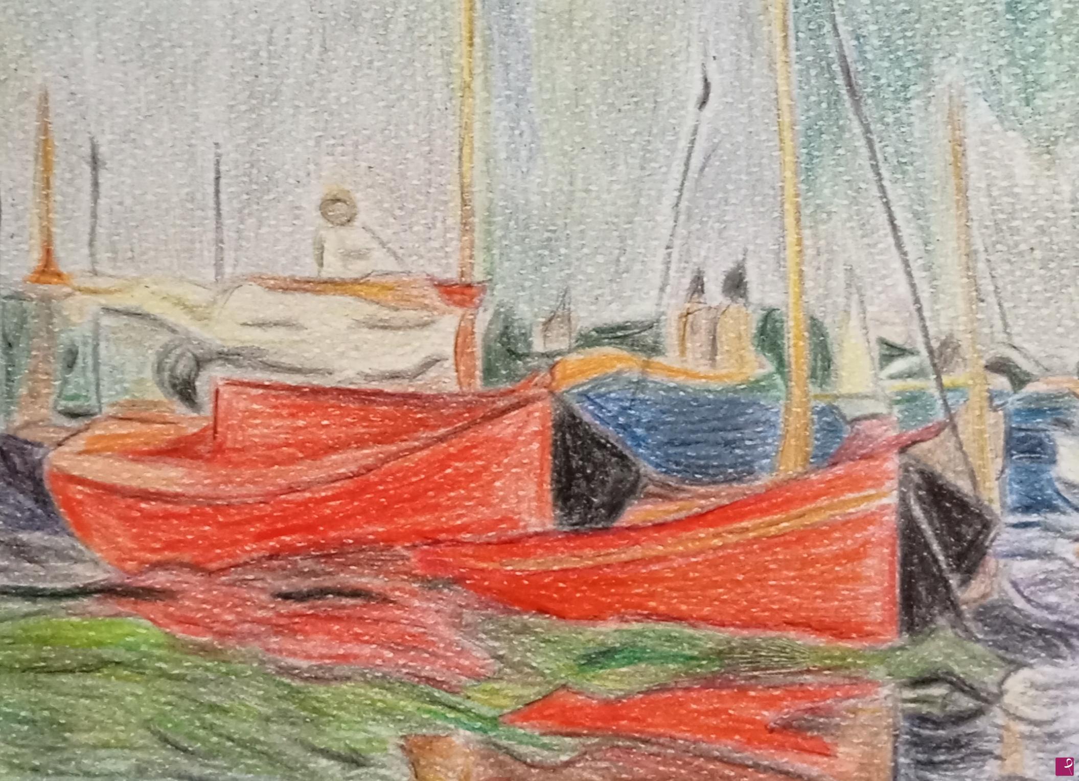 quadri in vendita online - "Le barche rosse, Argenteuil"