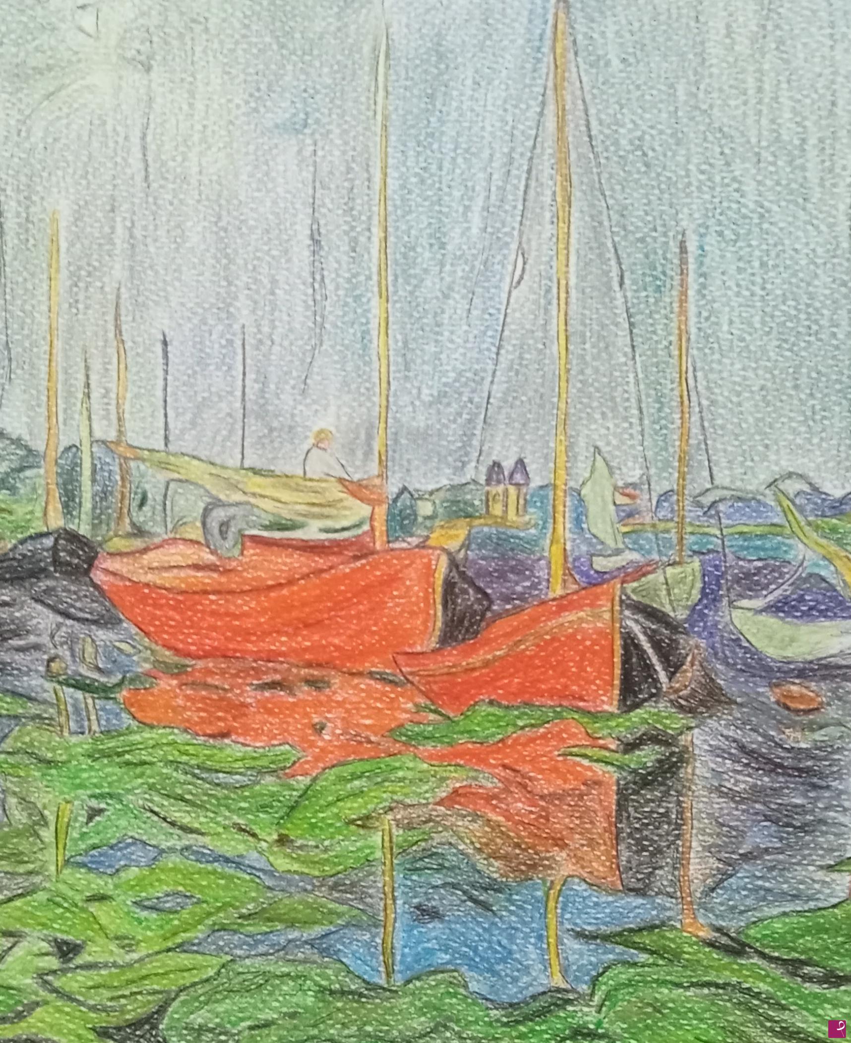 quadri in vendita online - "Le barche rosse,Argenteuil"