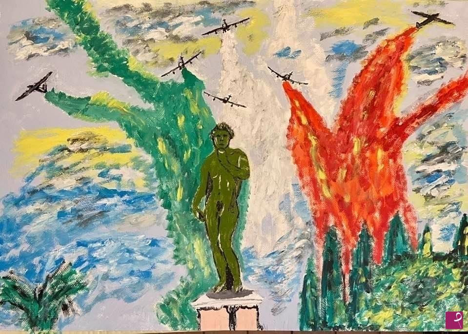 quadri in vendita online - Le frecce al piazzale Michelangelo