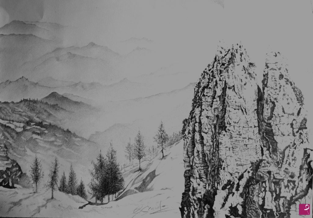 quadri in vendita online - Le Gemelle (Piccole Dolomiti)