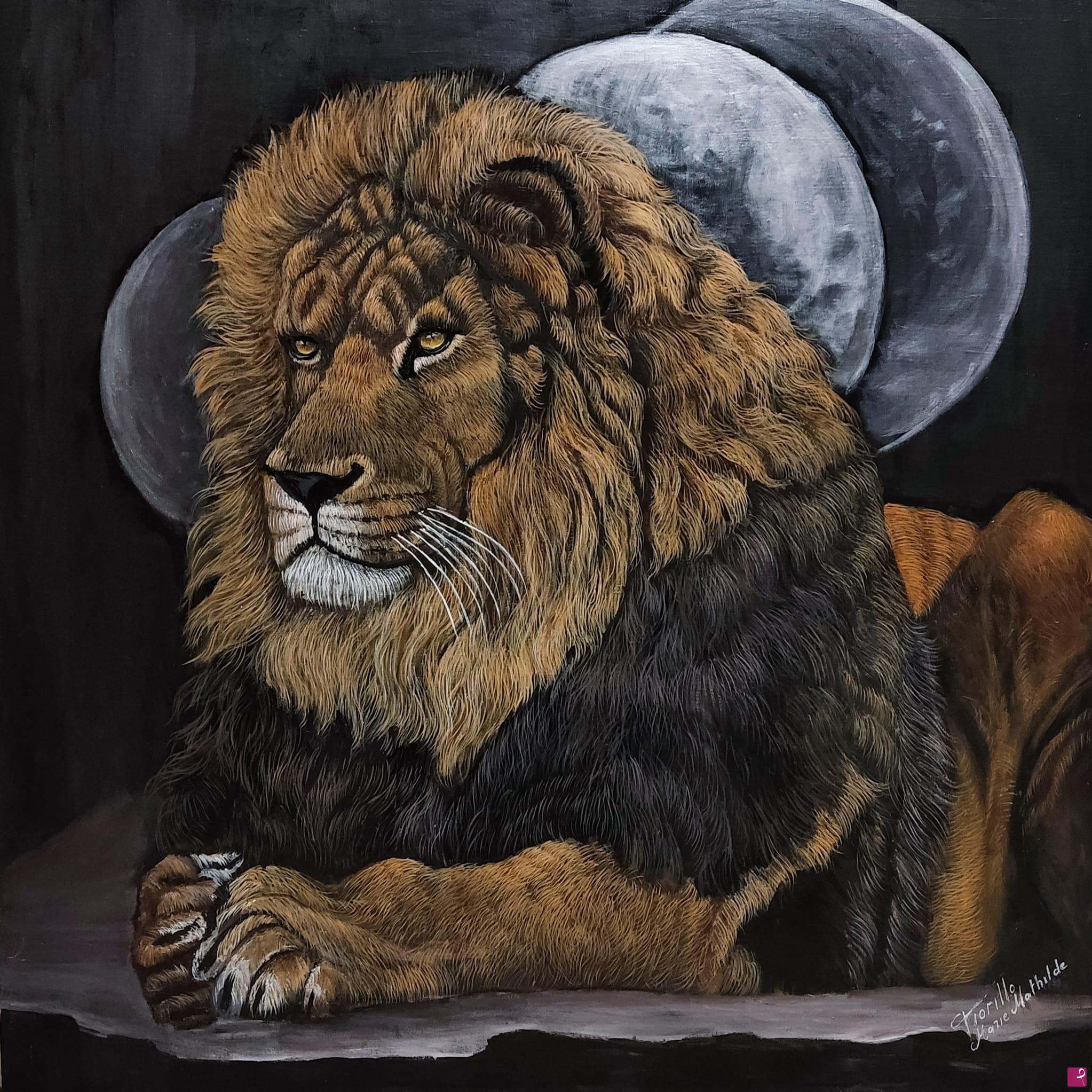 quadri in vendita online - LE LION ET LES SPHERES