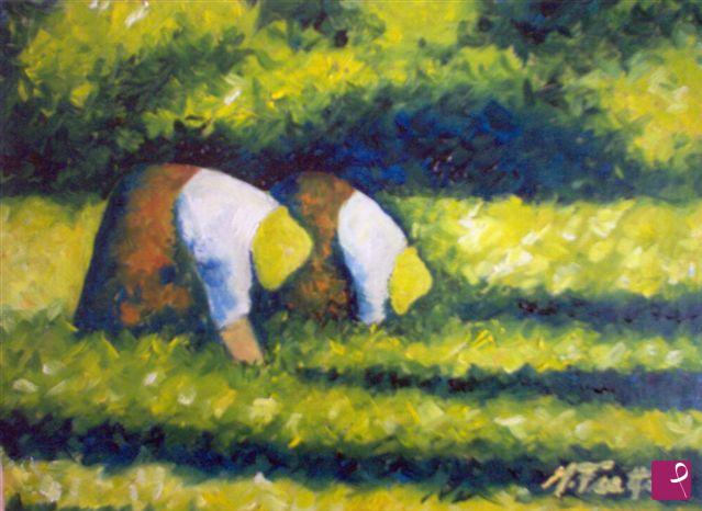 quadri in vendita online - Le mietitrici di Seurat (Paysannes au travail)