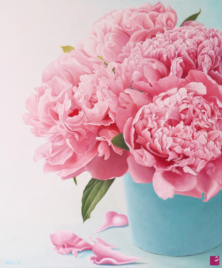 quadri in vendita online - Le peonie
