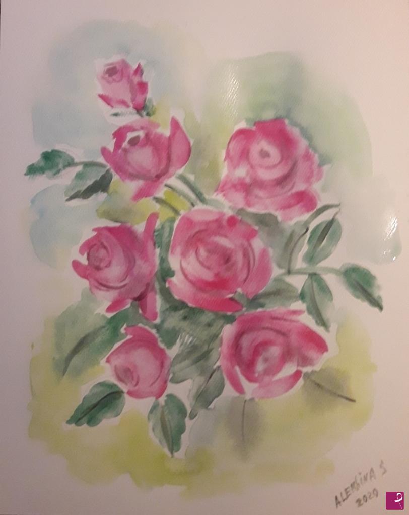 quadri in vendita online - Le rose