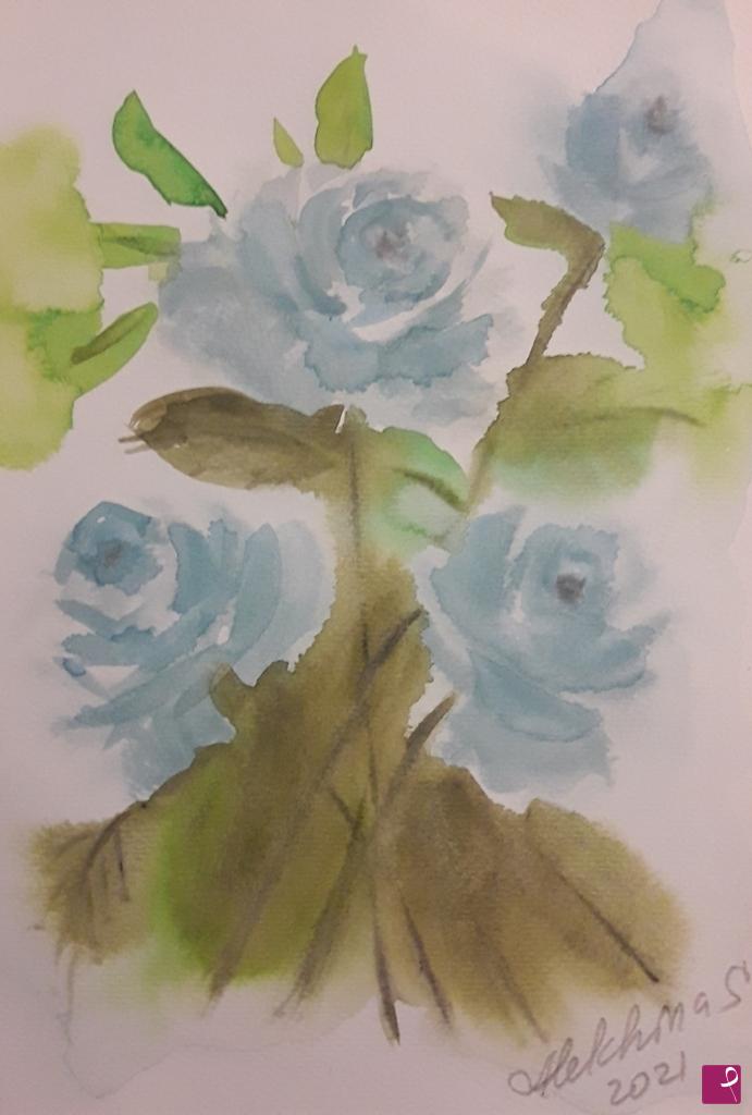 quadri in vendita online - Le rose blu