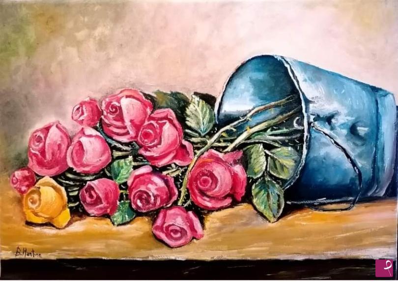 quadri in vendita online - Le rose cadute 