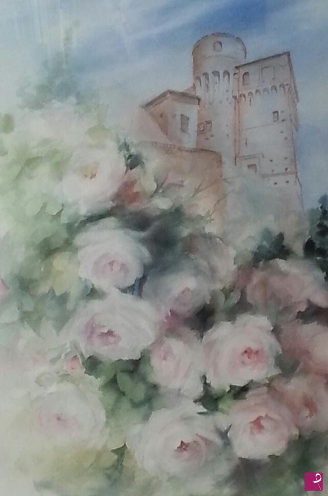 quadri in vendita online - Le rose del castello
