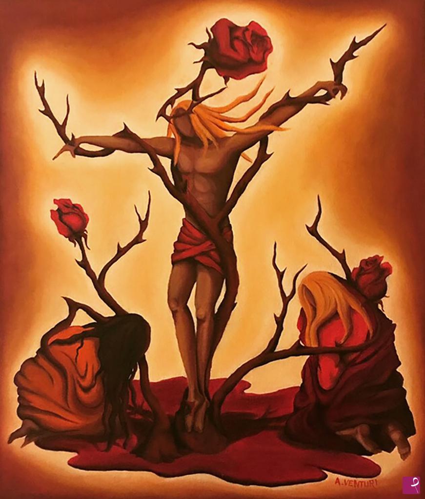 quadri in vendita online - Le Rose di Cristo