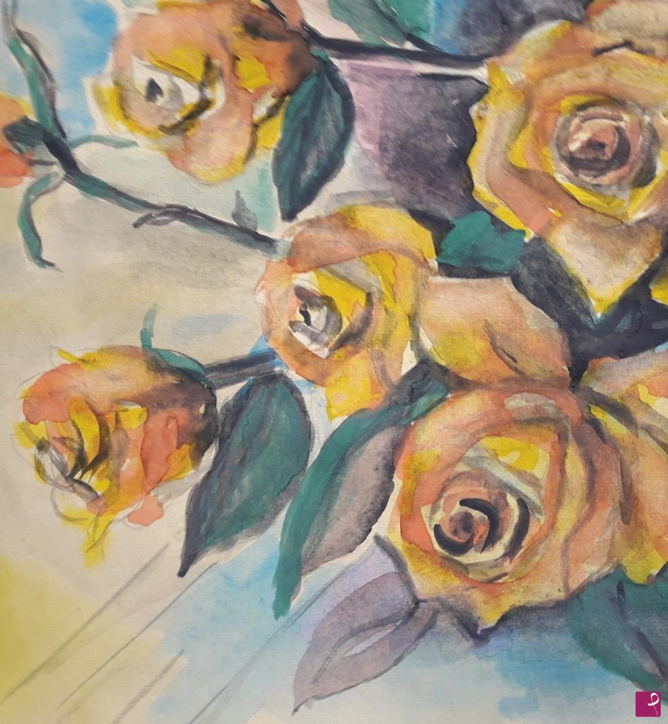 quadri in vendita online - Le rose gialle