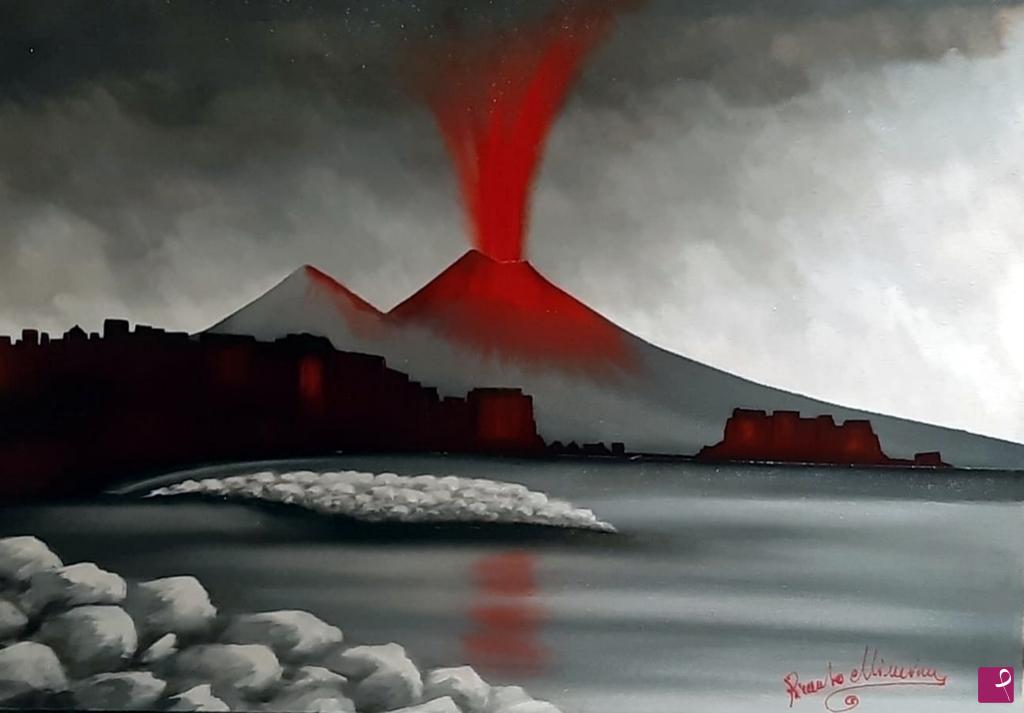 quadri in vendita online -  LE SFUMATURE D'ARGENTO DEL VESUVIO
