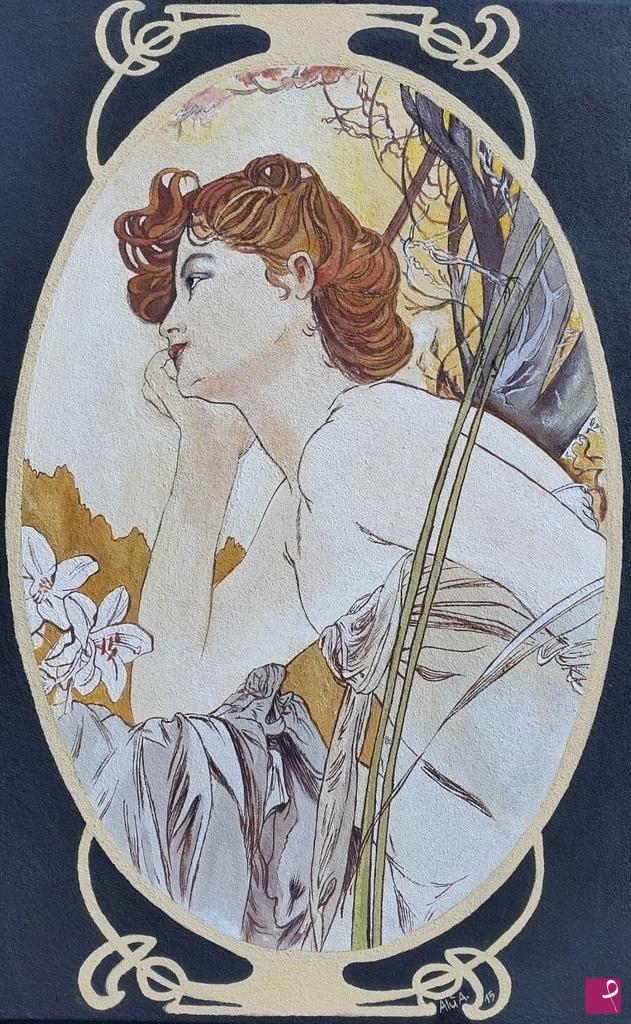 quadri in vendita online - Le stagioni di Alfons Mucha