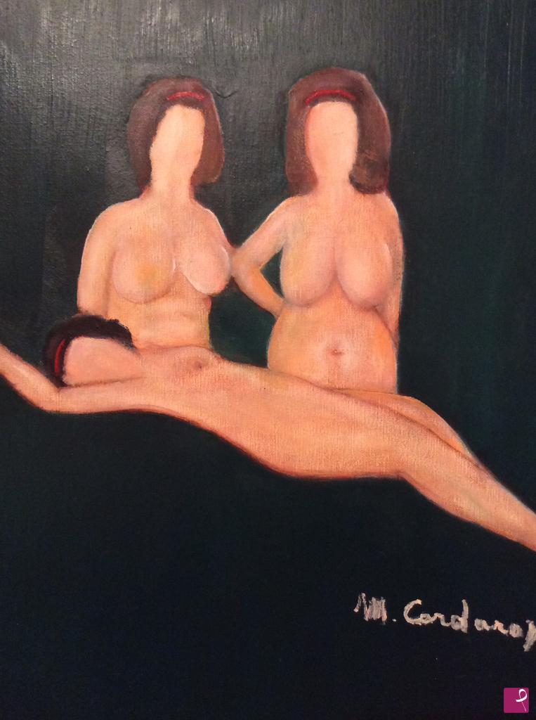 quadri in vendita online - Le tre nude 