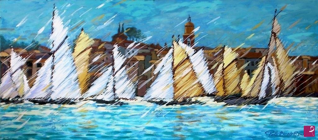 quadri in vendita online - Le vele di Saint Tropez