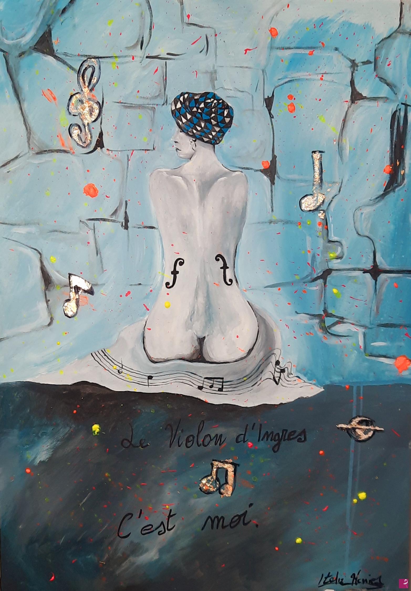 quadri in vendita online - Le Violon d' Ingres c'est moi 