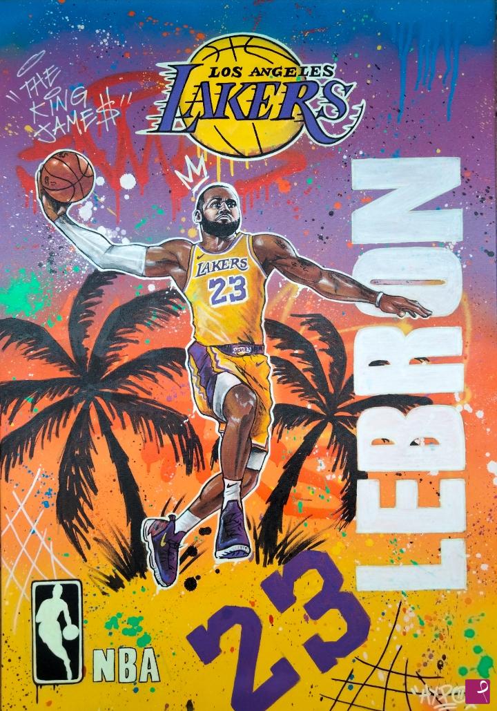quadri in vendita online - LeBron James - The king James 