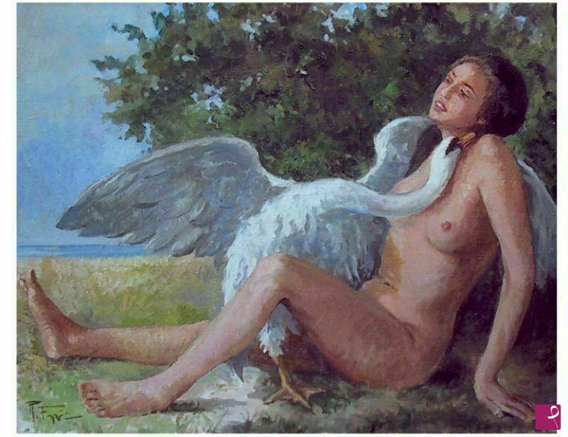 quadri in vendita online - LEDA E IL CIGNO