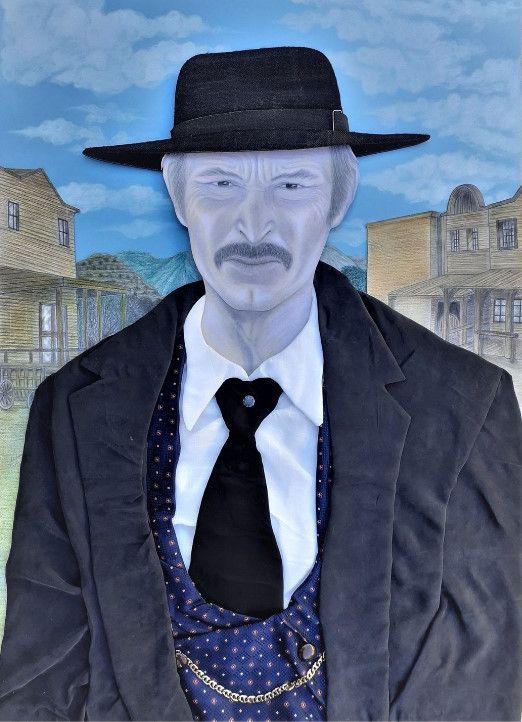 quadri in vendita online - Lee Van Cleef - ( Colonnello Douglas Mortimer ) Per Qualche Dollaro In Più
