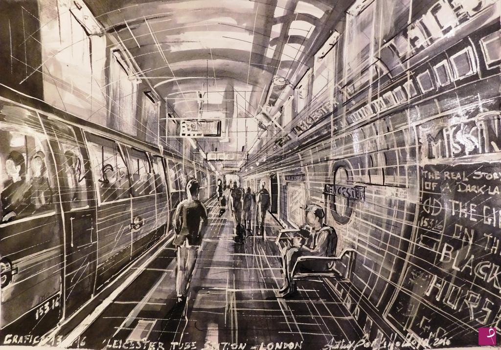 quadri in vendita online - Leicester tube station, London