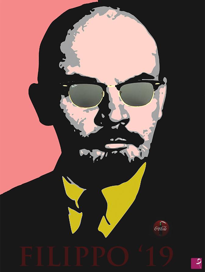 quadri in vendita online - Lenin rosa