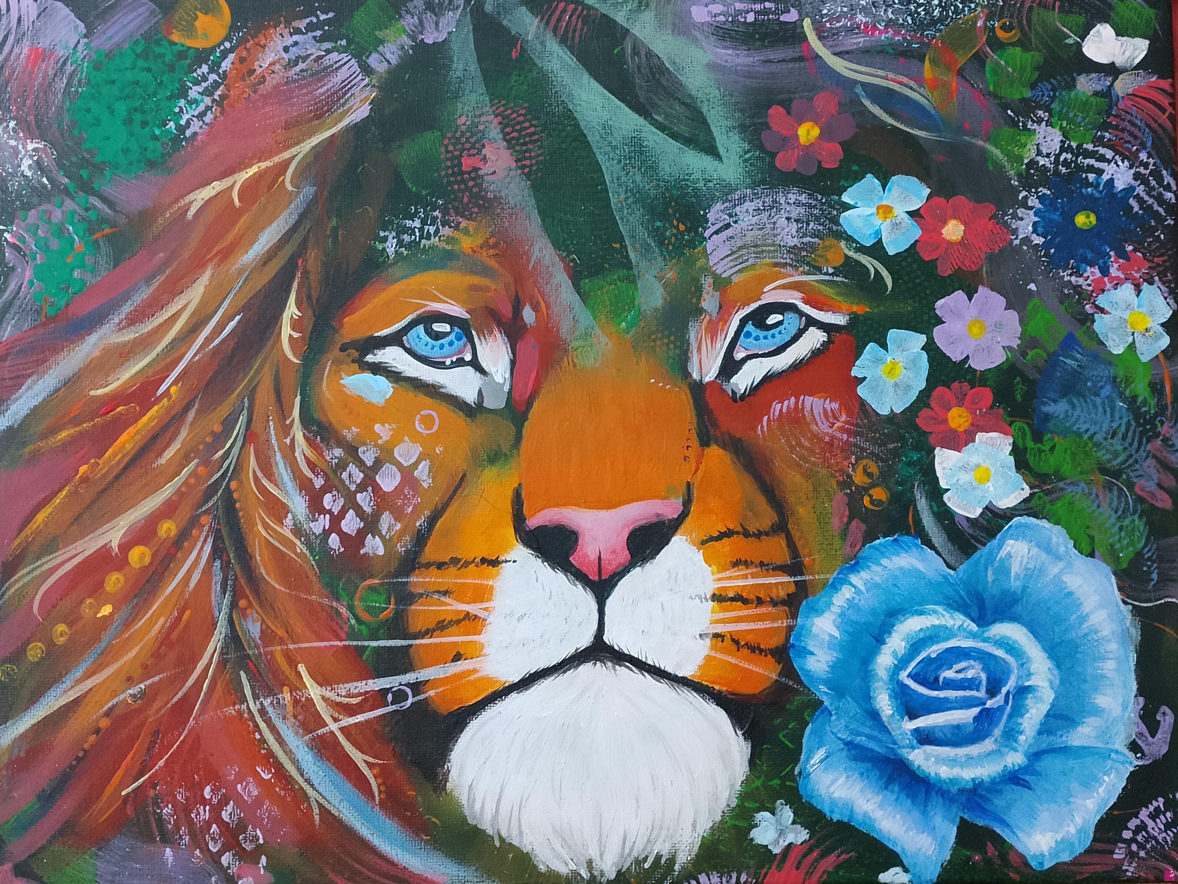 quadri in vendita online - Leone - The Lion