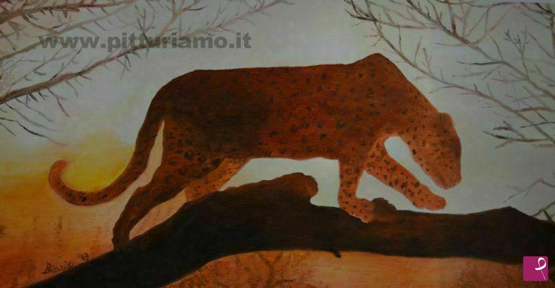 quadri in vendita online - Leopardo- Namibia