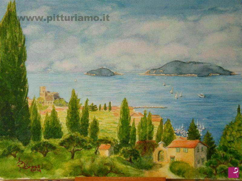 quadri in vendita online - Lerici dall'alto