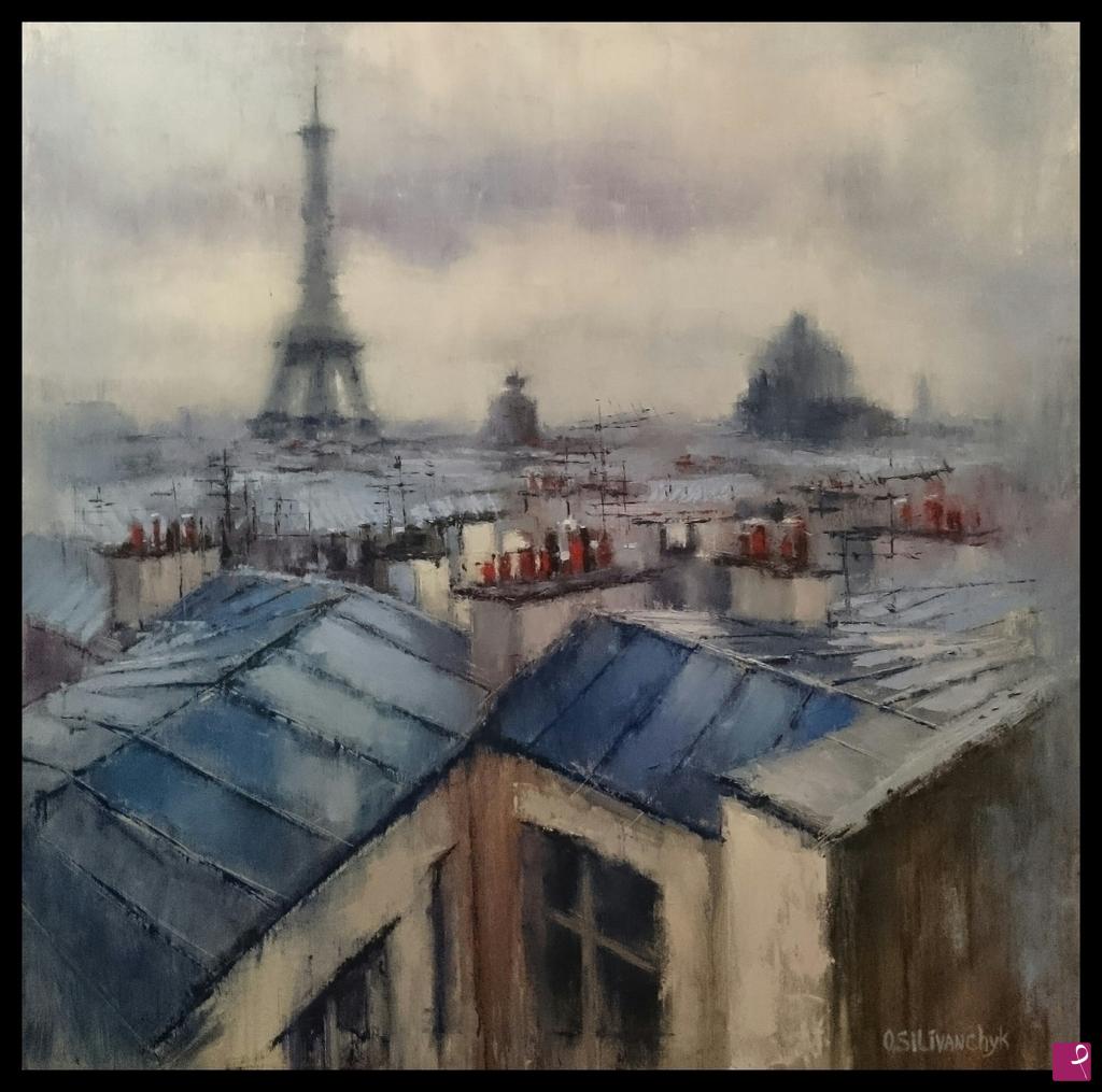 quadri in vendita online - Les toits de Paris