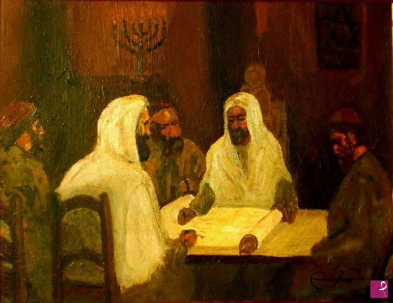 quadri in vendita online - Lettura del Torah
