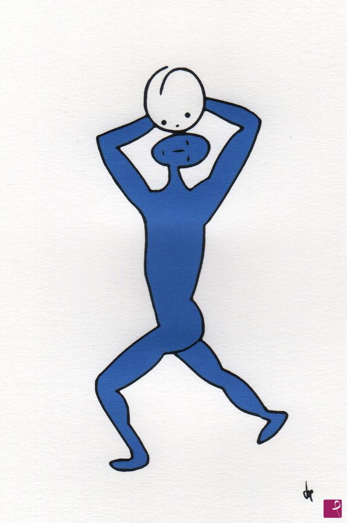 quadri in vendita online - L'homme bleu 