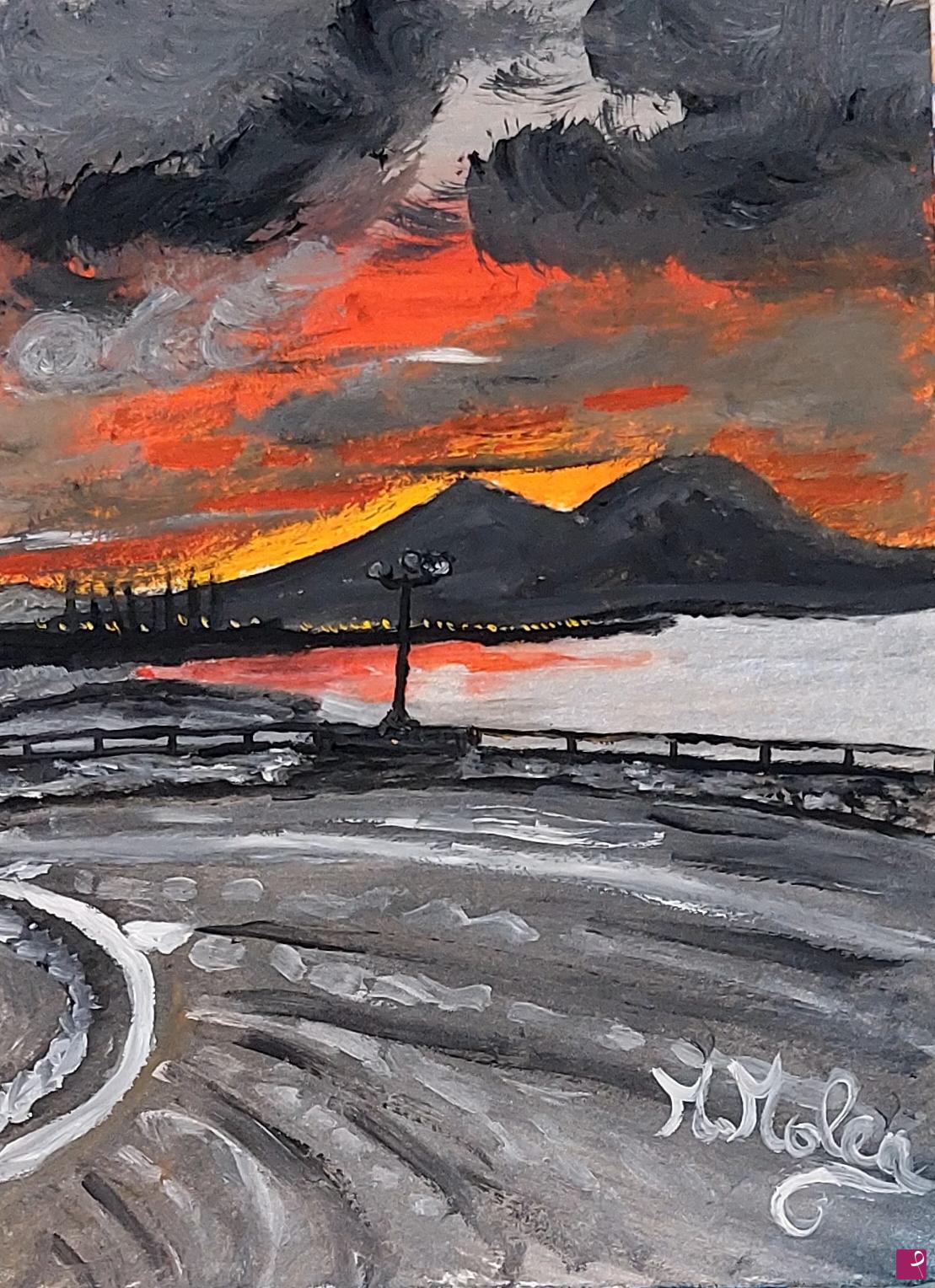 quadri in vendita online - Lì da dove inizia e finisce il mio giorno 